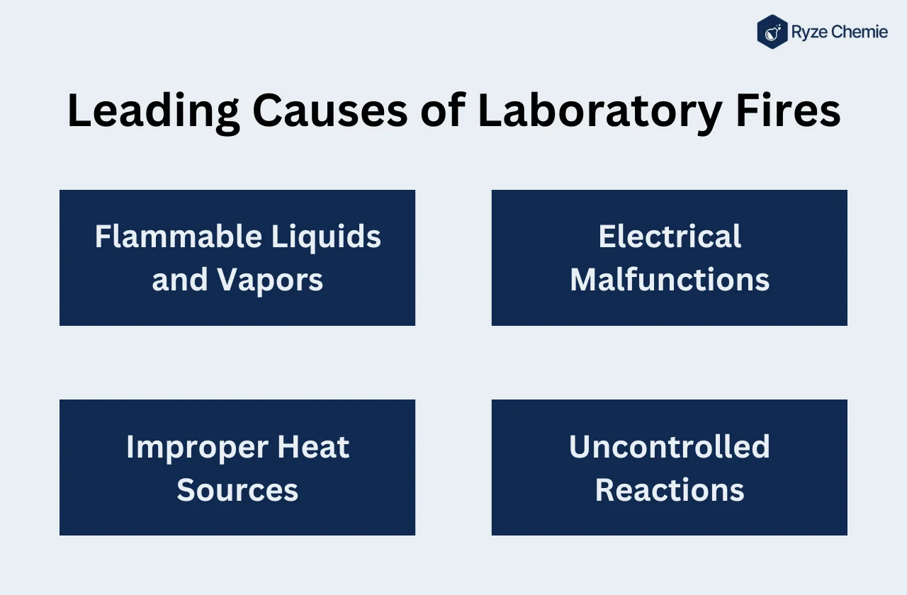 Leading causes of laboratory fires